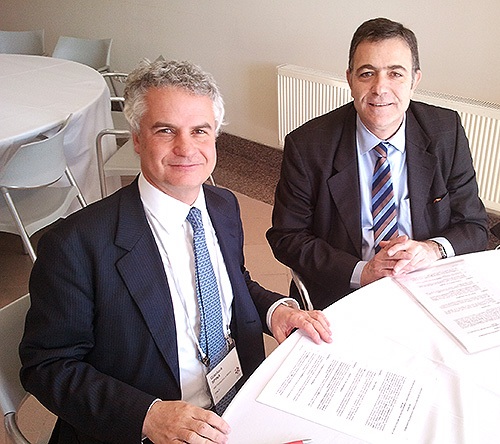 Sr. Gianluca Spina (MIP Politécnico de Milano) y Miquel Espinosa (EADA)