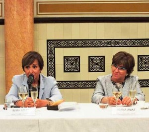 Imma (izquierda) y Joana Amat en el encuentro anual de la Fundació Factor Humà.